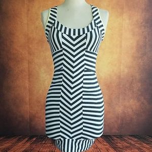 Bebe striped mini dress